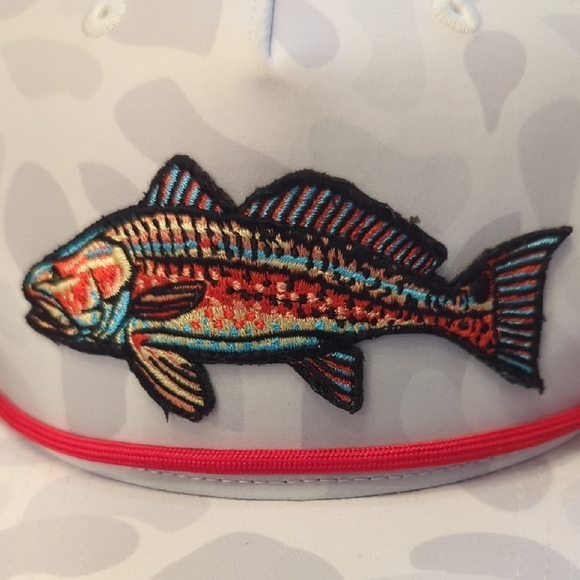 Southern String Hat Co White Camo Fish Embroidered Cap - Picture 4 of 4